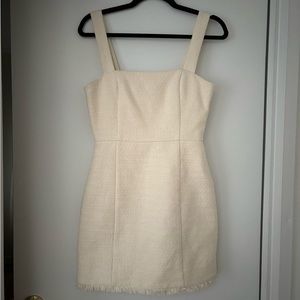 Babaton tweed mini dress US 2 in cream